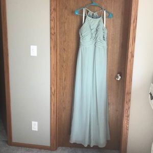 Azazie Ginger Light Sage bridesmaid dress size A12